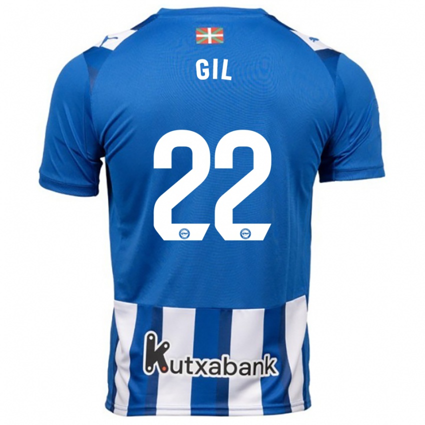 גברים Raquel Gil #22 כחול לבן ג'רזי ביתית 2025/26 חולצה קצרה