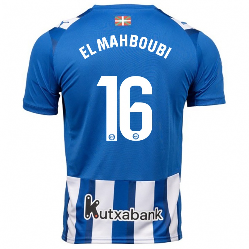גברים Sami El Mahboubi #16 כחול לבן ג'רזי ביתית 2025/26 חולצה קצרה