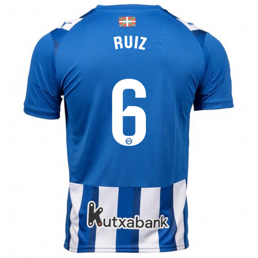 גברים Markel Ruiz #6 כחול לבן ג'רזי ביתית 2025/26 חולצה קצרה