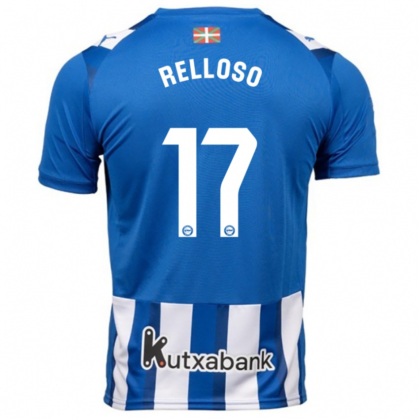 גברים Mikel Relloso #17 כחול לבן ג'רזי ביתית 2025/26 חולצה קצרה