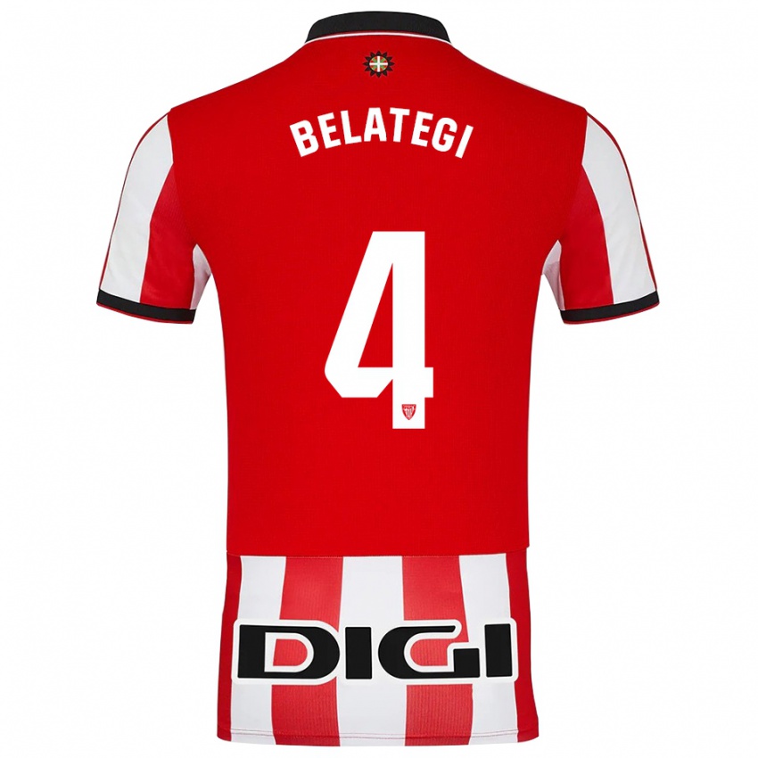 גברים דנאל בטלגי #4 אדום לבן ג'רזי ביתית 2025/26 חולצה קצרה