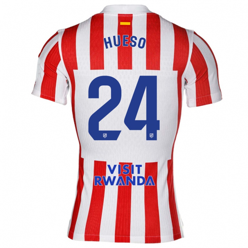 גברים Romeo Hueso #24 אדום לבן ג'רזי ביתית 2025/26 חולצה קצרה