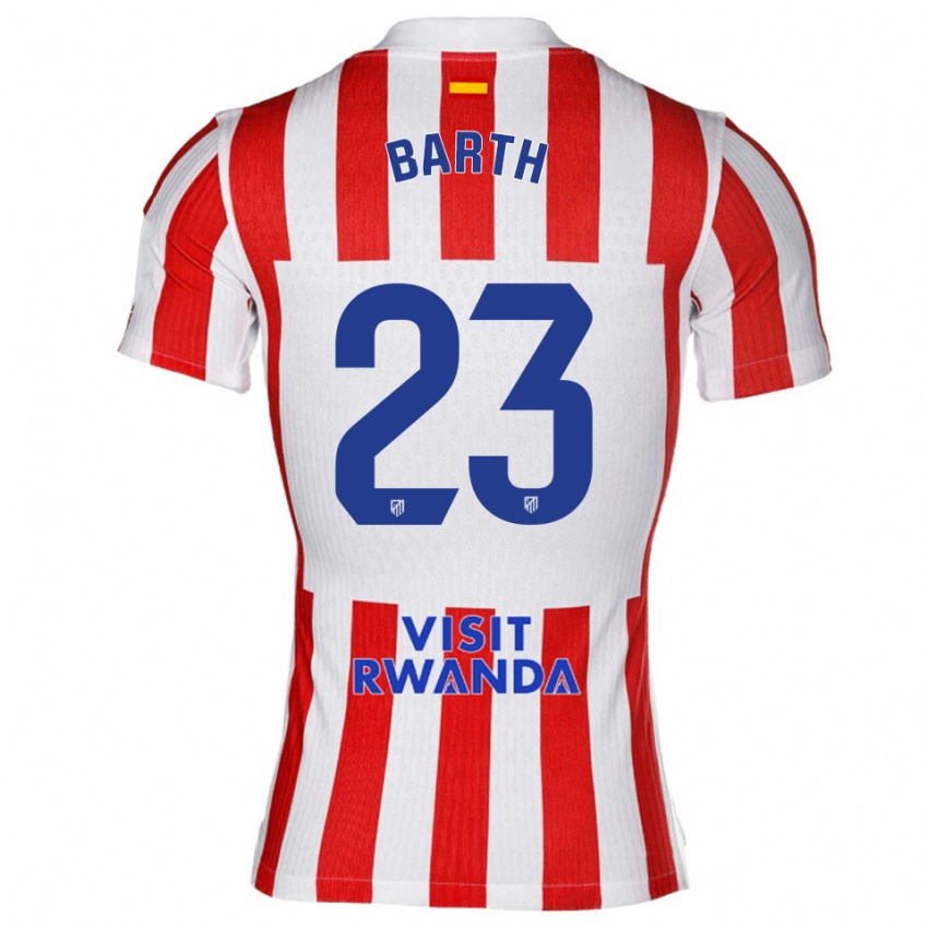 גברים מרלה בארת #23 אדום לבן ג'רזי ביתית 2025/26 חולצה קצרה