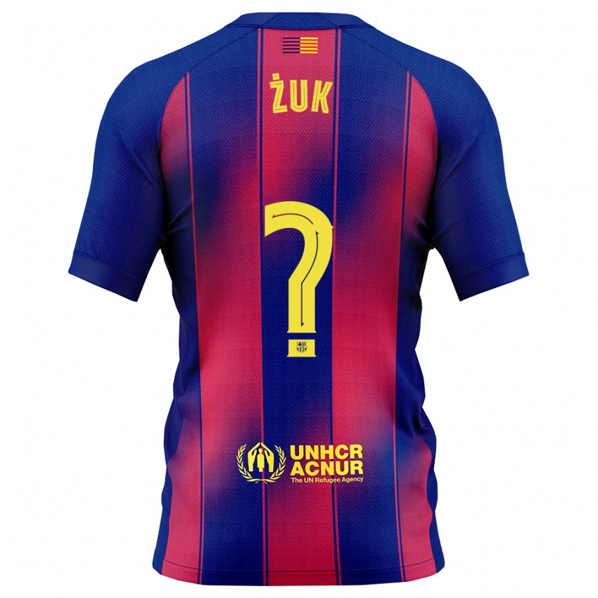 גברים Michał Żuk #0 כחול אדום ג'רזי ביתית 2025/26 חולצה קצרה