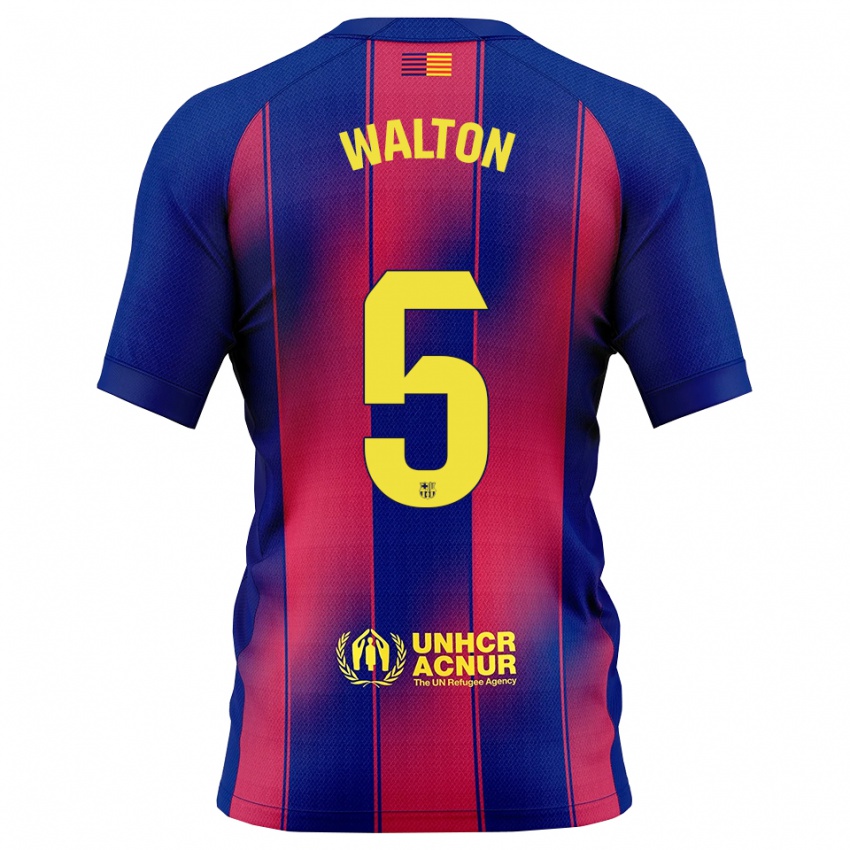 גברים Alexander Walton #5 כחול אדום ג'רזי ביתית 2025/26 חולצה קצרה