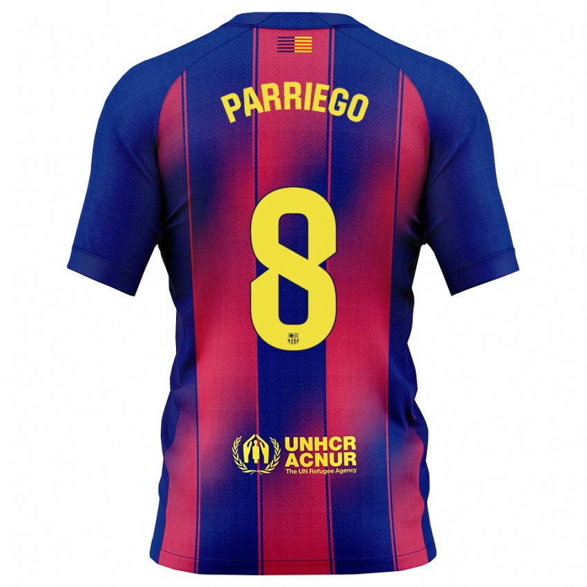 גברים Marcos Parriego #8 כחול אדום ג'רזי ביתית 2025/26 חולצה קצרה