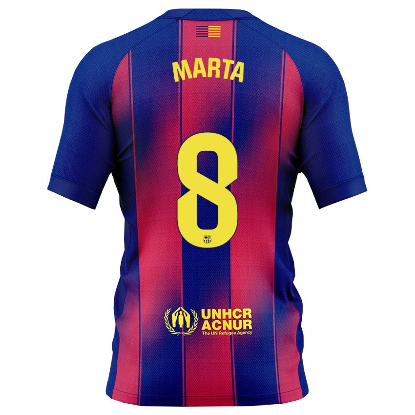 גברים מרטה טורחון #8 כחול אדום ג'רזי ביתית 2025/26 חולצה קצרה