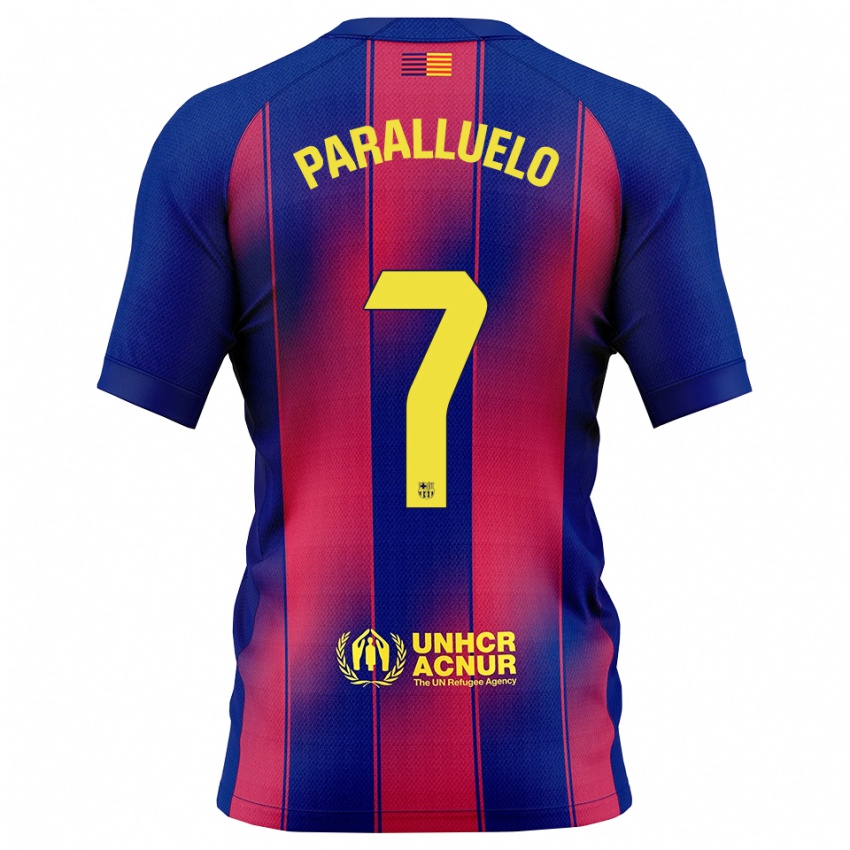 גברים סלמה פרלולו #7 כחול אדום ג'רזי ביתית 2025/26 חולצה קצרה