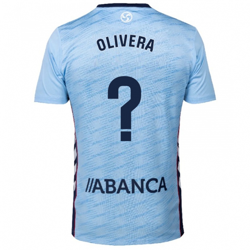 גברים Nacho Olivera #0 תכלת אדום ג'רזי ביתית 2025/26 חולצה קצרה