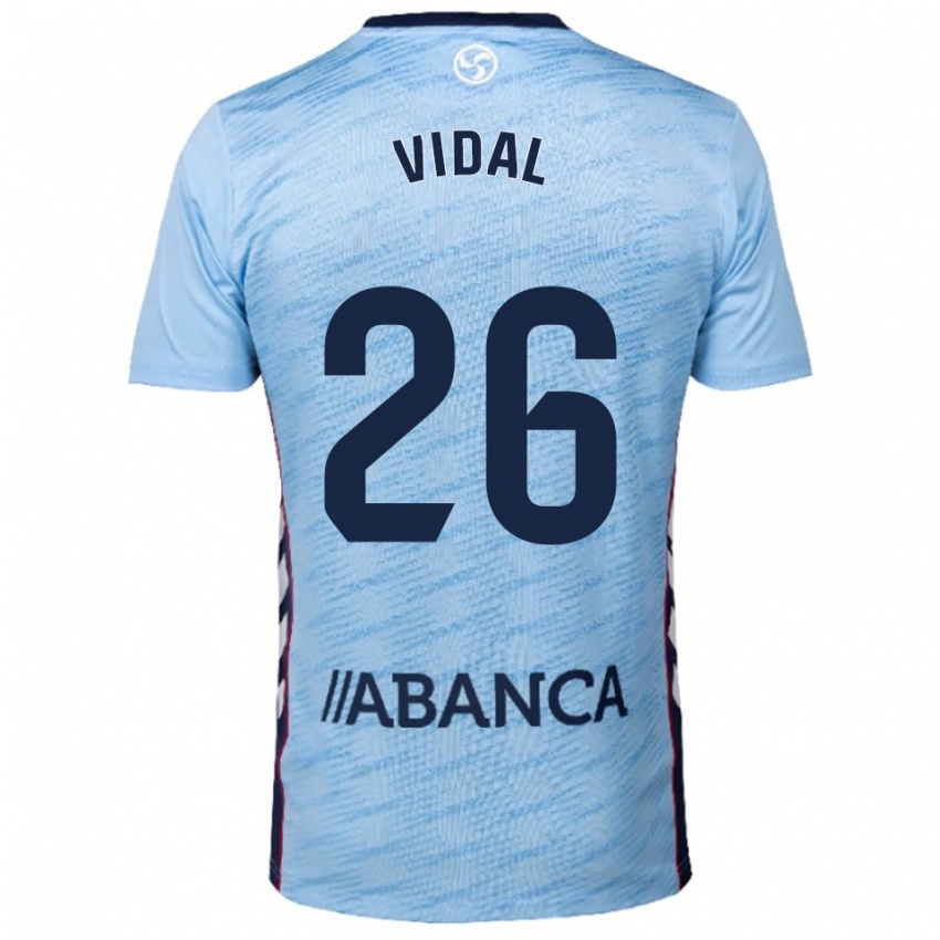 גברים Marc Vidal #26 תכלת אדום ג'רזי ביתית 2025/26 חולצה קצרה