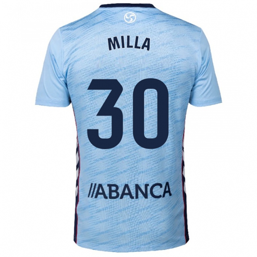גברים Germain Milla #30 תכלת אדום ג'רזי ביתית 2025/26 חולצה קצרה