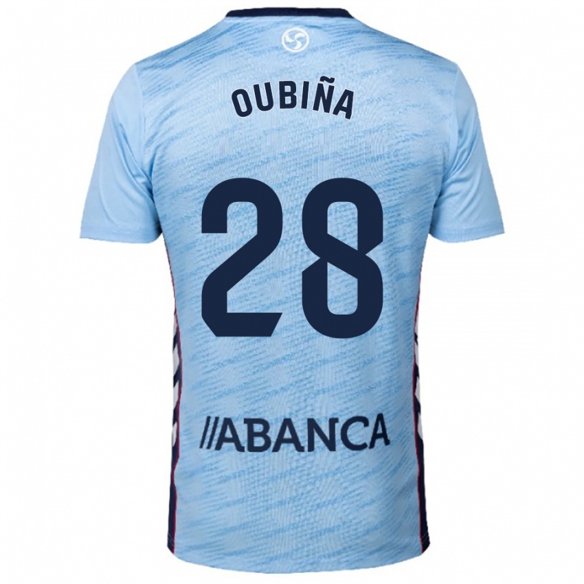 גברים Jimena Oubiña #28 תכלת אדום ג'רזי ביתית 2025/26 חולצה קצרה