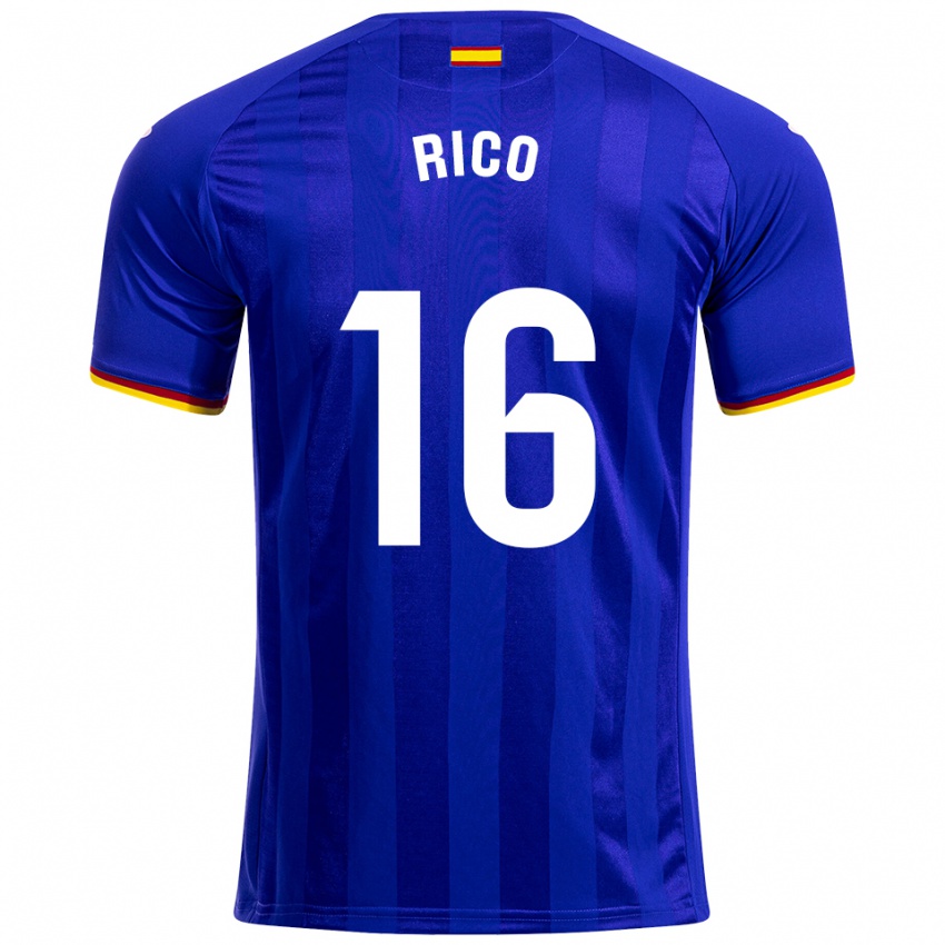 גברים דייגו ריקו #16 כחול אדום צהוב ג'רזי ביתית 2025/26 חולצה קצרה