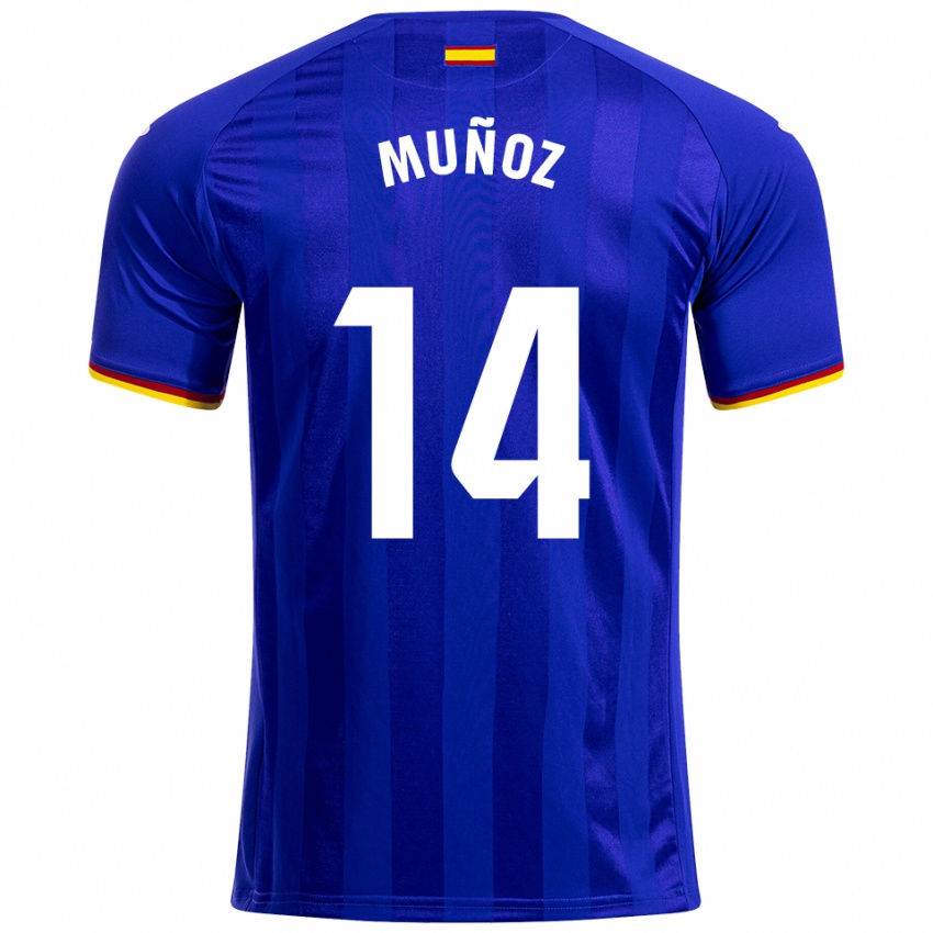 גברים חביאר מוניוס #14 כחול אדום צהוב ג'רזי ביתית 2025/26 חולצה קצרה