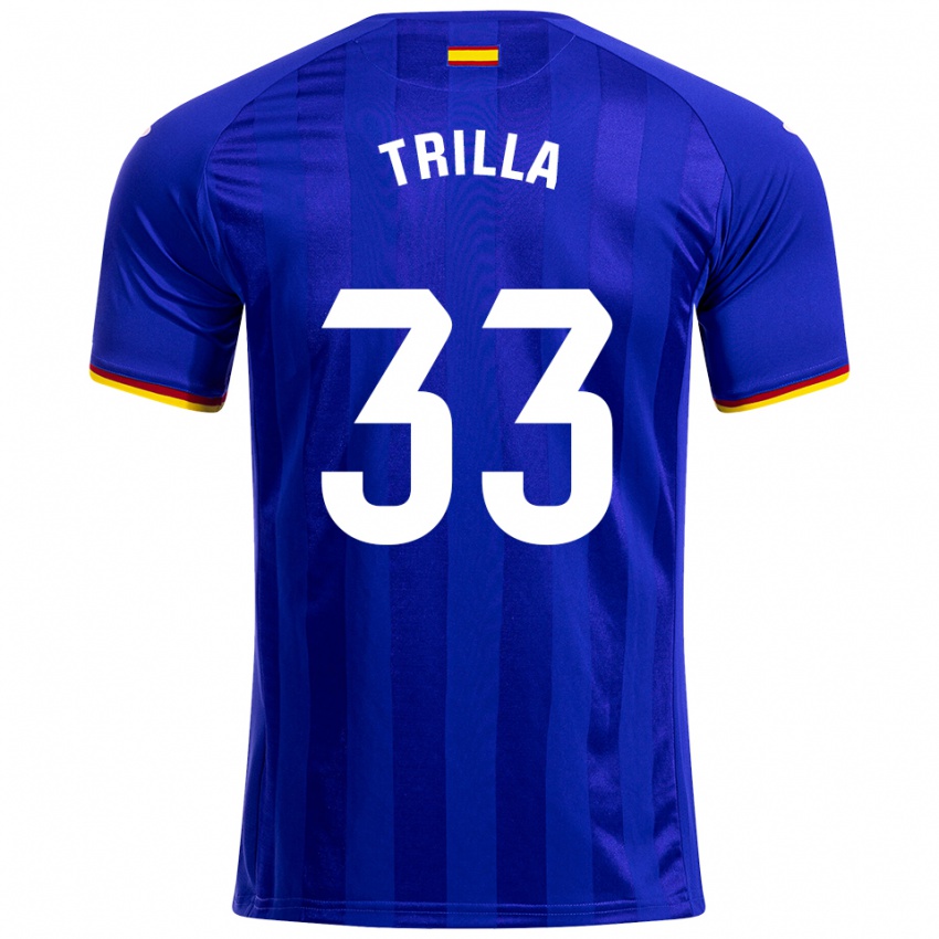גברים Guillem Trilla #33 כחול אדום צהוב ג'רזי ביתית 2025/26 חולצה קצרה