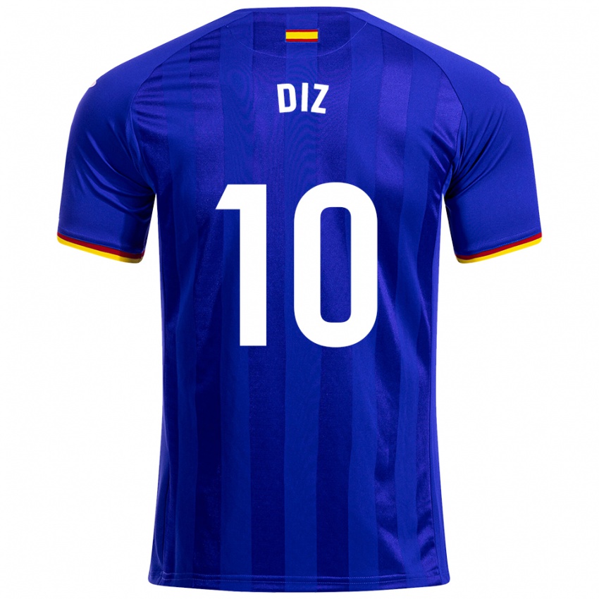גברים Rafa Diz #10 כחול אדום צהוב ג'רזי ביתית 2025/26 חולצה קצרה