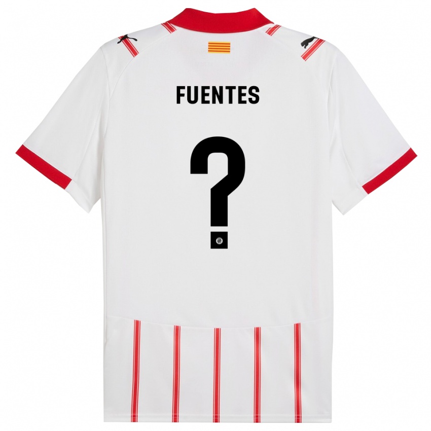 גברים Jaime Fuentes #0 לבן אדום ג'רזי ביתית 2025/26 חולצה קצרה