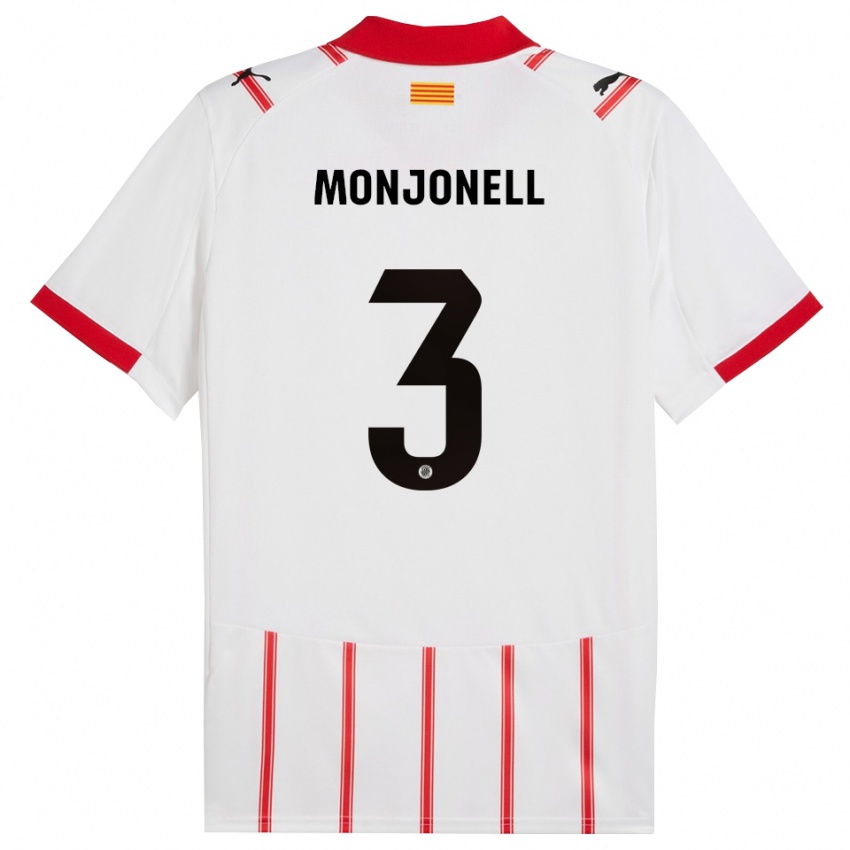 גברים אריק מונג'ונל #3 לבן אדום ג'רזי ביתית 2025/26 חולצה קצרה