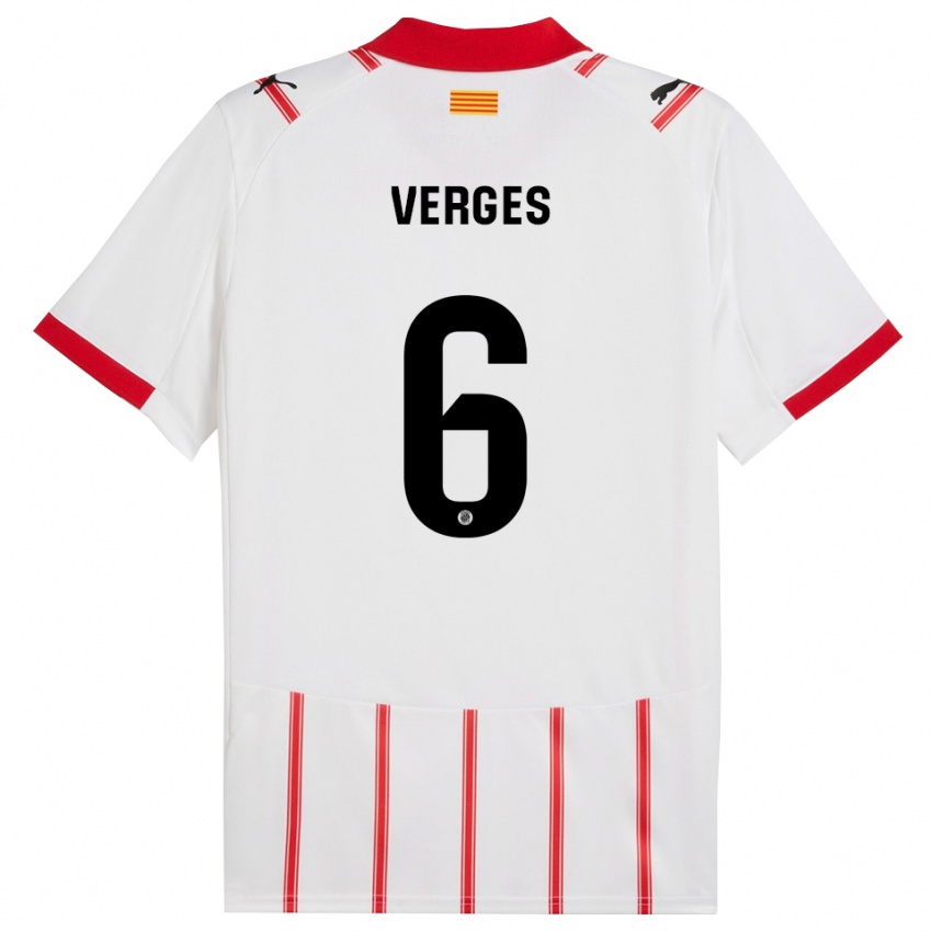 גברים מאר ורג'ס #6 לבן אדום ג'רזי ביתית 2025/26 חולצה קצרה