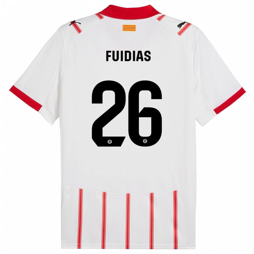 גברים טוני פוידיאס #26 לבן אדום ג'רזי ביתית 2025/26 חולצה קצרה