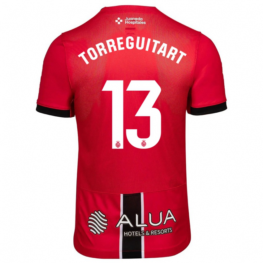 גברים Nil Torreguitart #13 אדום שחור ג'רזי ביתית 2025/26 חולצה קצרה