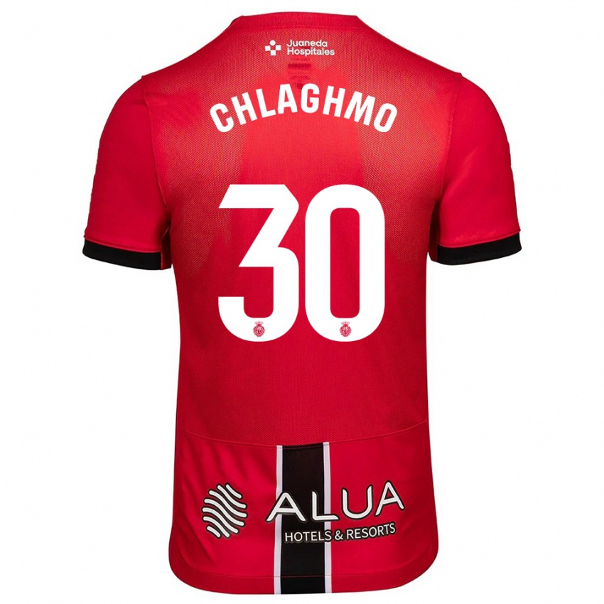גברים Saifdine Chlaghmo #30 אדום שחור ג'רזי ביתית 2025/26 חולצה קצרה
