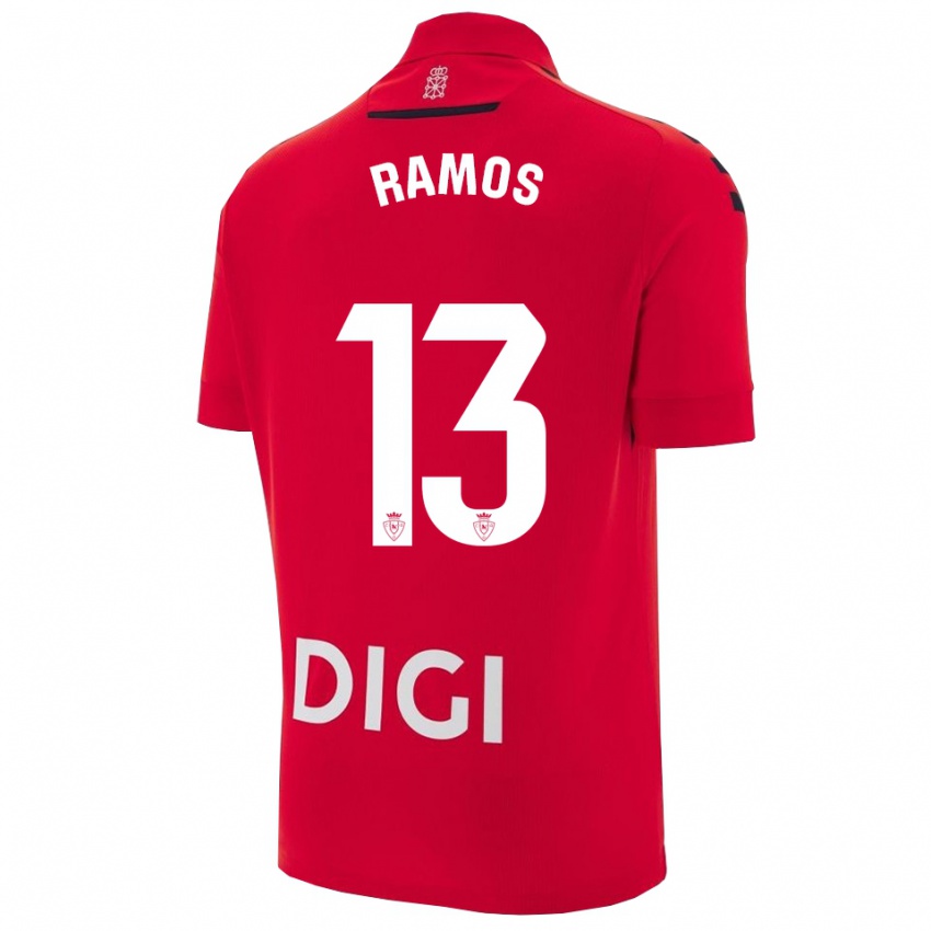 גברים דריו ראמוס פינאזו #13 אדום שחור ג'רזי ביתית 2025/26 חולצה קצרה