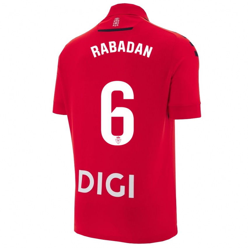 גברים דויד רבדאן #6 אדום שחור ג'רזי ביתית 2025/26 חולצה קצרה
