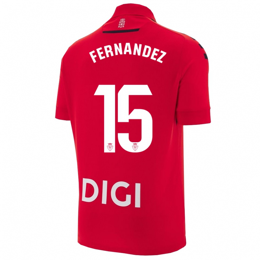 גברים ליירה פרננדס סאנצ'ס #15 אדום שחור ג'רזי ביתית 2025/26 חולצה קצרה