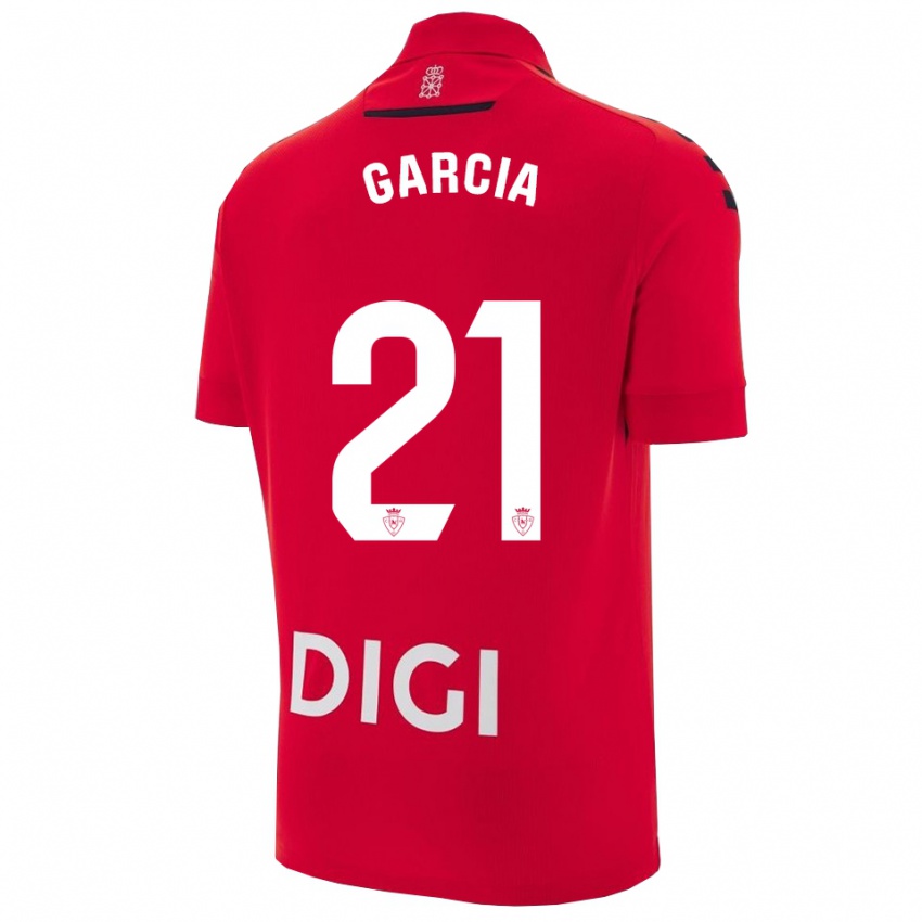 גברים ג'ון גרסיה #21 אדום שחור ג'רזי ביתית 2025/26 חולצה קצרה
