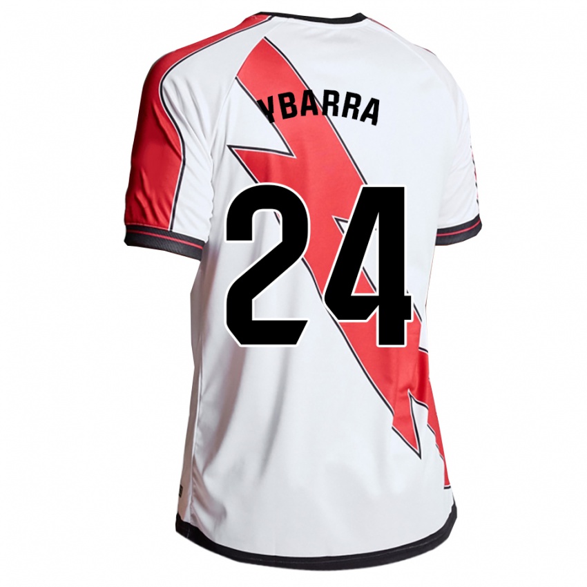 גברים חואן יבארה #24 לבן אדום ג'רזי ביתית 2025/26 חולצה קצרה