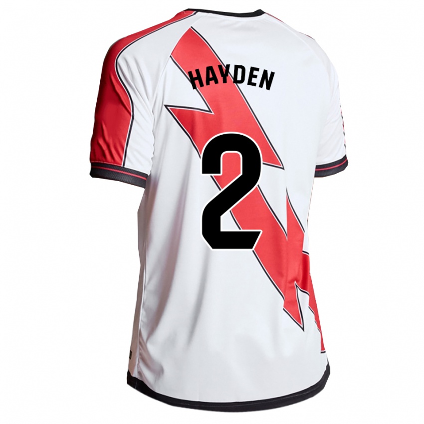 גברים דניאל היידן #2 לבן אדום ג'רזי ביתית 2025/26 חולצה קצרה