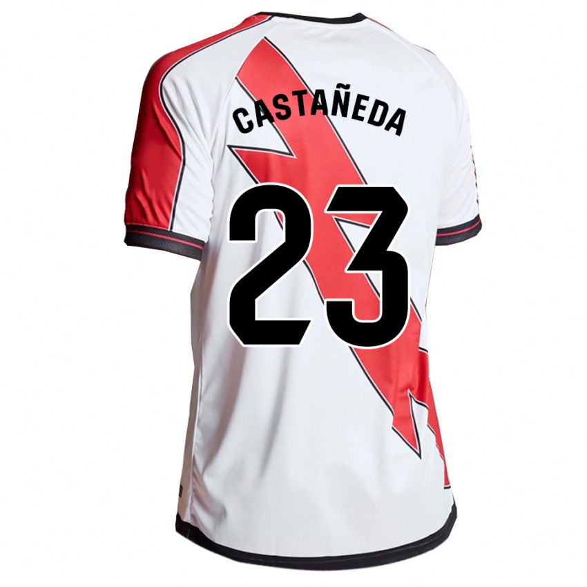 גברים Ana Sofía Castañeda Giraldo #23 לבן אדום ג'רזי ביתית 2025/26 חולצה קצרה