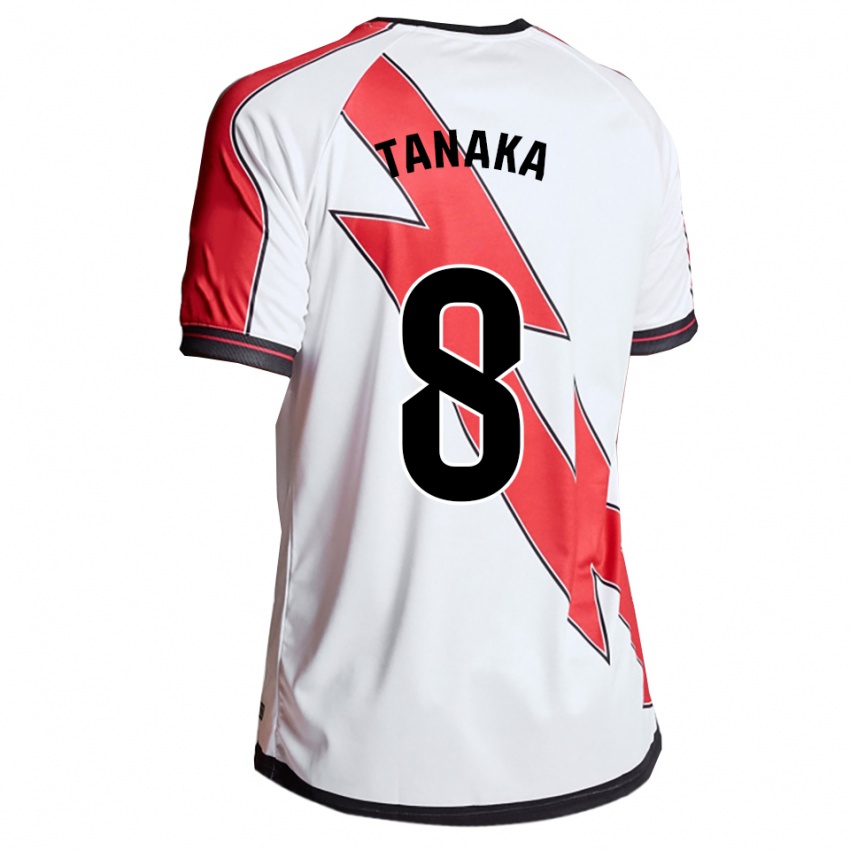 גברים Yoko Tanaka #8 לבן אדום ג'רזי ביתית 2025/26 חולצה קצרה