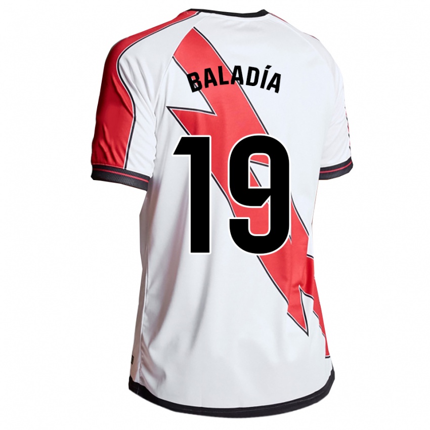 גברים Álvaro Baladía #19 לבן אדום ג'רזי ביתית 2025/26 חולצה קצרה