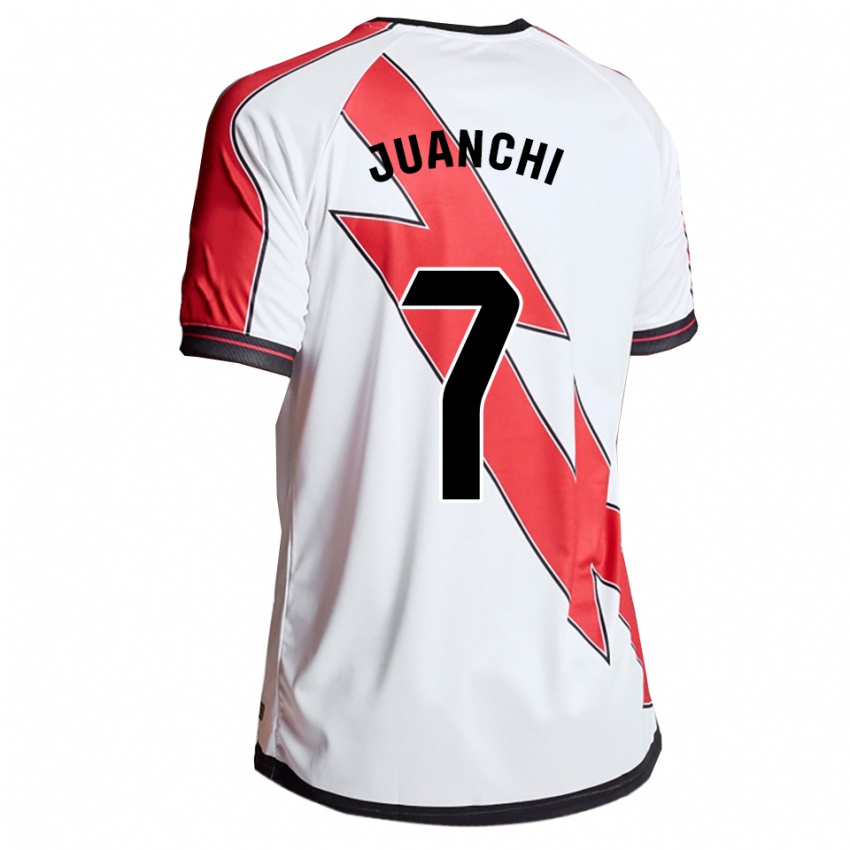גברים Juanchi #7 לבן אדום ג'רזי ביתית 2025/26 חולצה קצרה