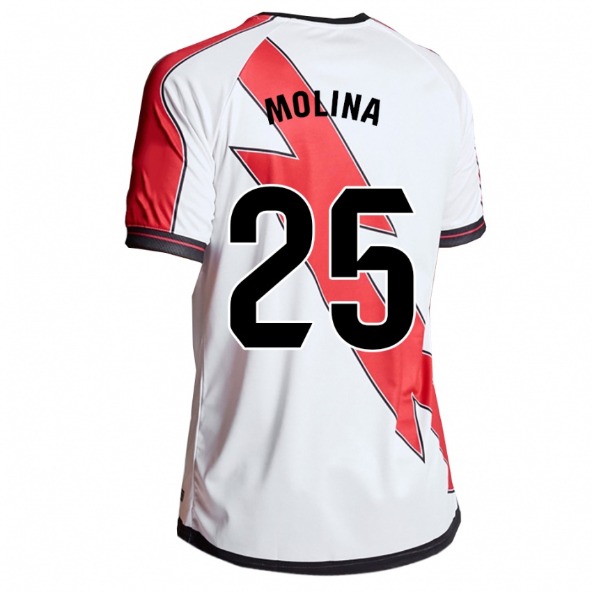 גברים Adrián Molina #25 לבן אדום ג'רזי ביתית 2025/26 חולצה קצרה