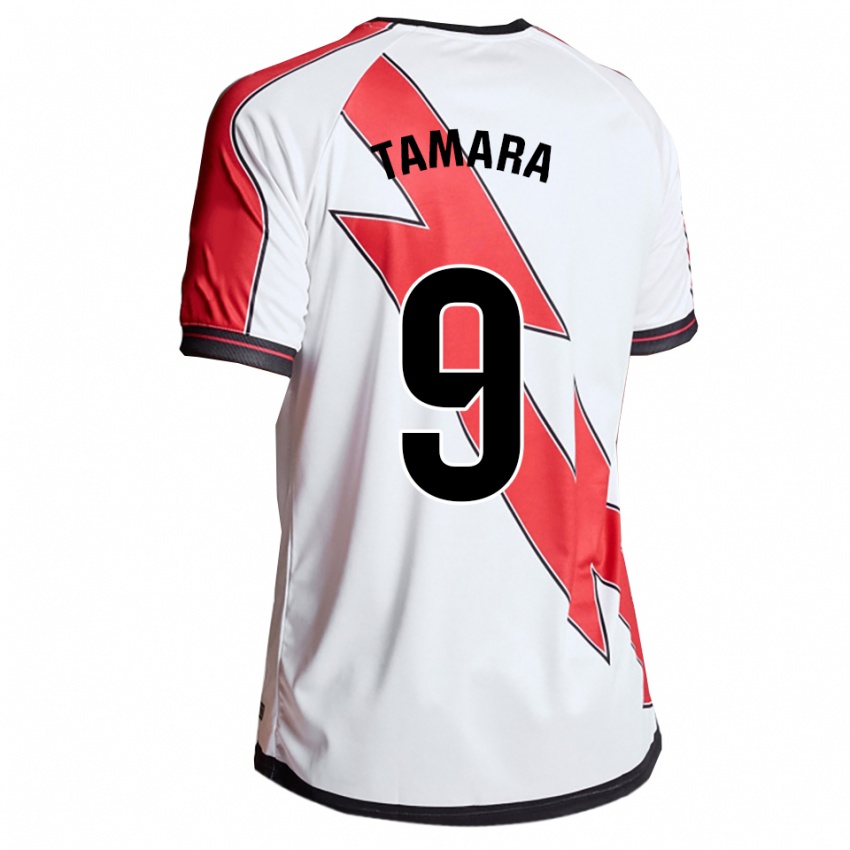 גברים Tamara Álvarez Rodríguez #9 לבן אדום ג'רזי ביתית 2025/26 חולצה קצרה