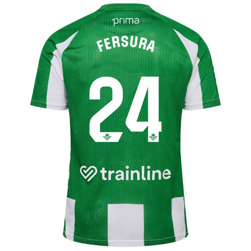 גברים João Fersura #24 ירוק לבן ג'רזי ביתית 2025/26 חולצה קצרה