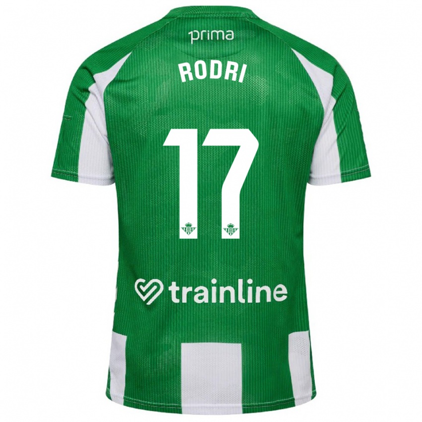 גברים Rodri #17 ירוק לבן ג'רזי ביתית 2025/26 חולצה קצרה