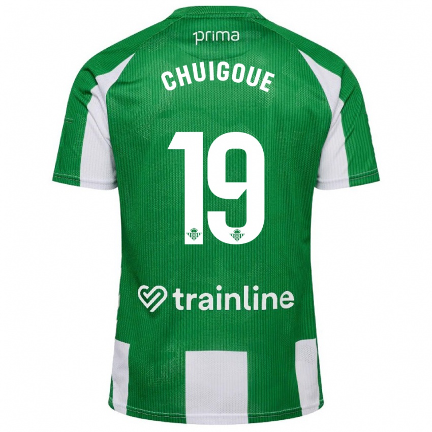 גברים Dorine Chuigoué #19 ירוק לבן ג'רזי ביתית 2025/26 חולצה קצרה