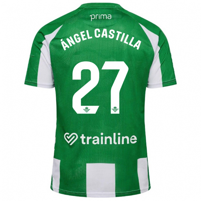 גברים Miguel Ángel Castilla #27 ירוק לבן ג'רזי ביתית 2025/26 חולצה קצרה