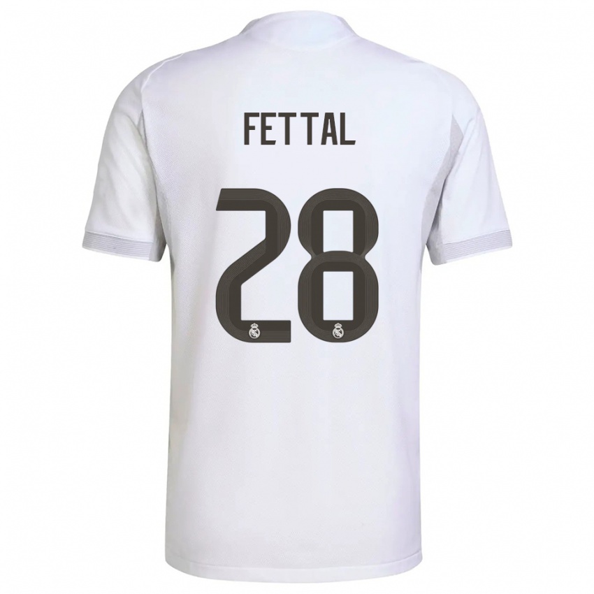 גברים Rachad Fettal #28 לבן צהוב ג'רזי ביתית 2025/26 חולצה קצרה