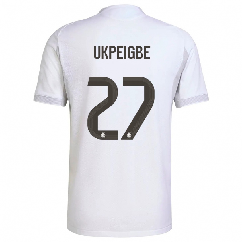 גברים Melvin Ukpeigbe #27 לבן צהוב ג'רזי ביתית 2025/26 חולצה קצרה