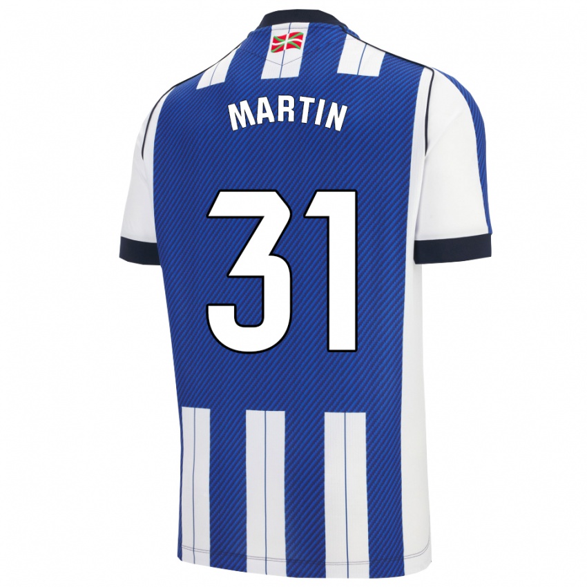 גברים ג'ון מרטין #31 כחול לבן ג'רזי ביתית 2025/26 חולצה קצרה
