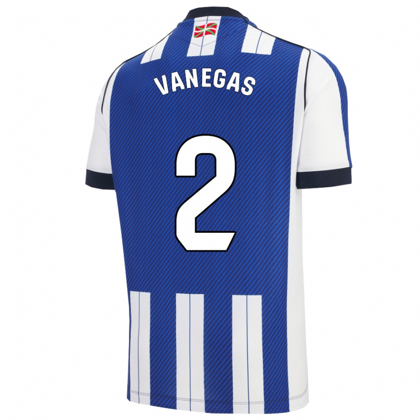 גברים מנואלה ואנגאס #2 כחול לבן ג'רזי ביתית 2025/26 חולצה קצרה