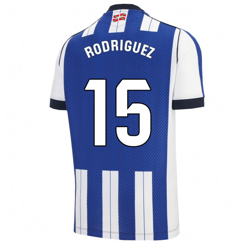 גברים Peru Rodriguez #15 כחול לבן ג'רזי ביתית 2025/26 חולצה קצרה