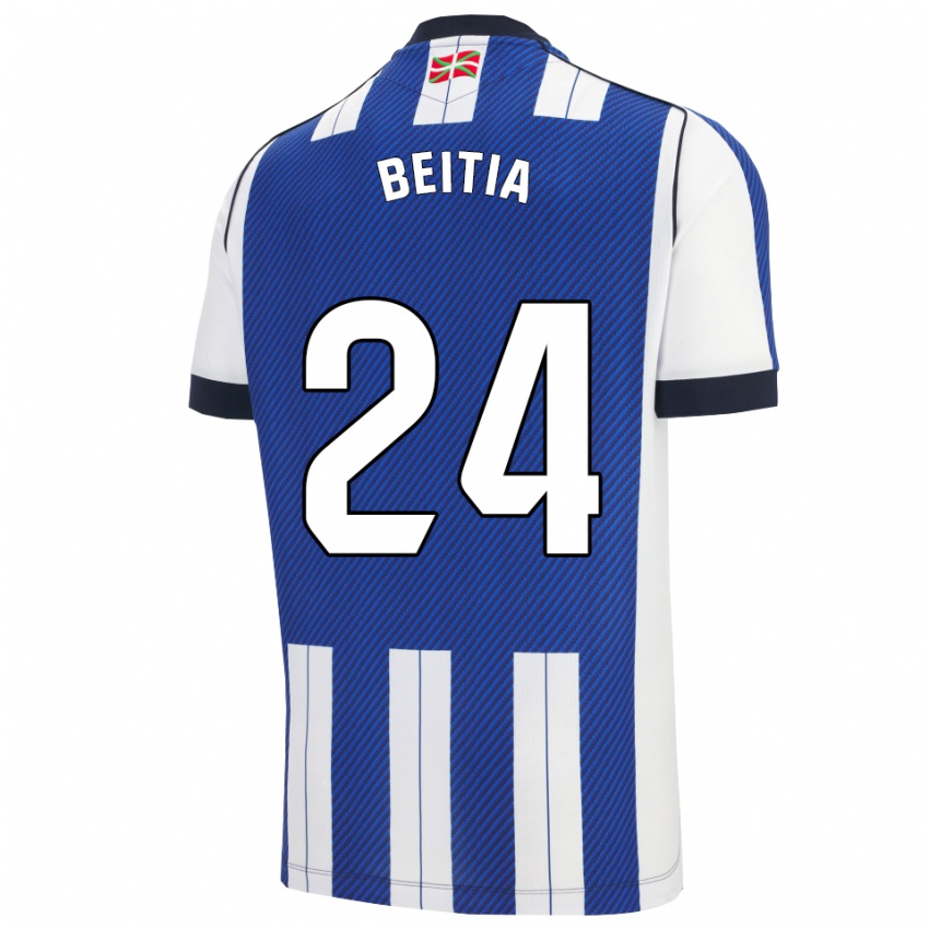 גברים לוקן בייטיה אגירגומצורטה #24 כחול לבן ג'רזי ביתית 2025/26 חולצה קצרה