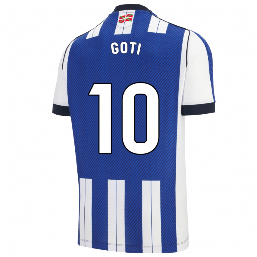 גברים מיקל גוטי לופס #10 כחול לבן ג'רזי ביתית 2025/26 חולצה קצרה