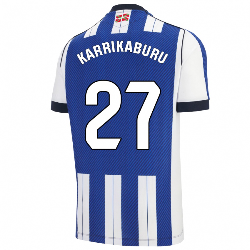 גברים Jon Karrikaburu #27 כחול לבן ג'רזי ביתית 2025/26 חולצה קצרה